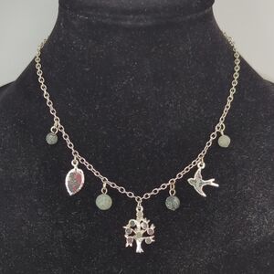 Viva Beads Bird Tree Charm Necklace